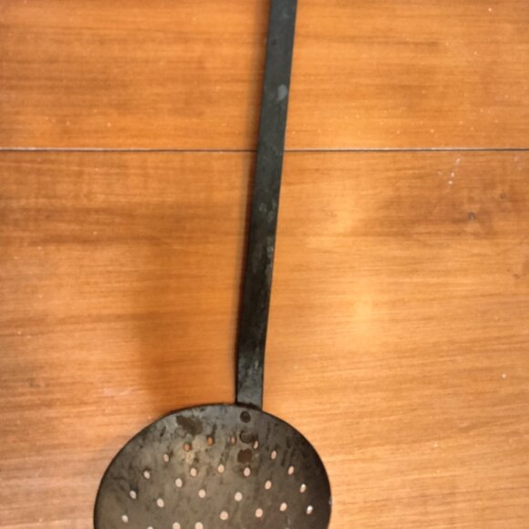Vintage Primitive 14” Handmade Steel Ladle - Picture 2 of 3